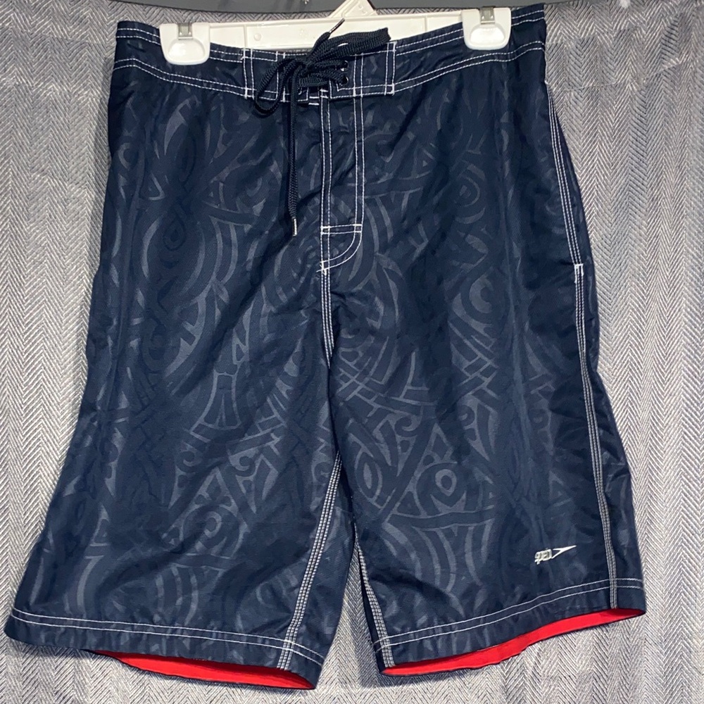 Speedo Dark Blue Patterned Hybrid Shorts